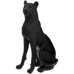 Atmosphera Créateur D'intérieur - Skulptur 'Panther' - Kunstharz h. 62 cm - Schwarz