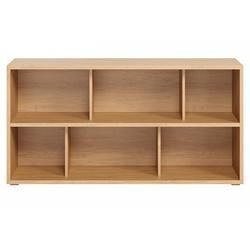 Niedriger Bücherschrank mit hellem Eichenholzfinish B140 cm EPURE