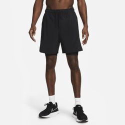 Nike Unlimited vielseitige Dri-FIT 2-in-1-Shorts (ca. 18 cm) für Herren - Schwarz