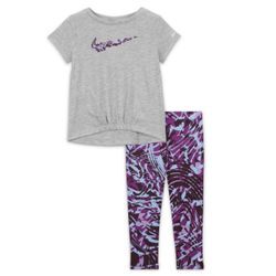 Nike Dri-FIT Printed Leggings Set Set für Babys (12–24 M) - Lila