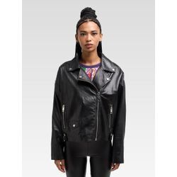 Carlo Colucci Lederjacke Damen, schwarz