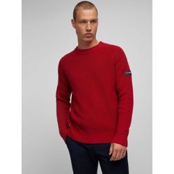 Daniel Hechter Rippstrick-Pullover Herren Baumwolle, rot