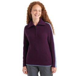 Icebreaker Merino Lodge Half-Zip-Pullover - Frau - Nightshade/kyanite - Größe S