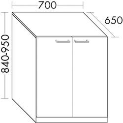 Burgbad Waschmaschinen-Schrank Sys30 PG1 Aqua 870x700x650 Marone Dekor Trüffel, WVJD070F1718 WVJD070F1718