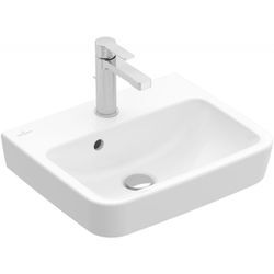 Villeroy & Boch Handwaschbecken O.novo 450x370mm Eckig 1HL. m. ÜL. geschliffen Weiß Alpin, 43444G01 43444G01