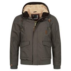 Alessandro Salvarini Winterjacke Herren Baumwolle, grau