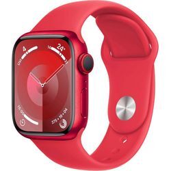 Apple Watch Series 9 GPS + Cellular S/M Smartwatch (4,1 cm/1,6 Zoll, Watch OS 10), Sport Band, rot