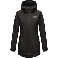 MARIKOO Damen Sportliche Jacke Outdoorjacke Lange Übergangs Regenjacke mit Kapuze Honigbeere