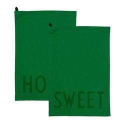 Design Letters - Favourite Geschirrtuch, Sweet / Home, olive green (2er-Set)