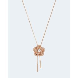 Y-Collier mit Blüte und Deko-Kristallen