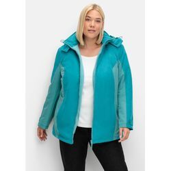 Funktions-Winterjacke mit Kontrastdetails, türkis-blau, Gr.40