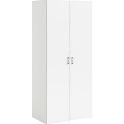 Home affaire Kleiderschrank graue Stangengriffe, einfache Selbstmontage, 175,4 x 77,6 x 49,5 cm, weiß