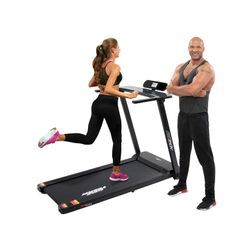 Miweba Sports Laufband Home Track HT500, klappbar, 1-14 km/h, Handy/-Tablethalter, 12 Programme (Schwarz)