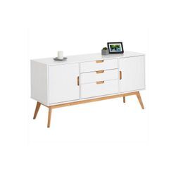 IDIMEX Sideboard TIVOLI, Sideboard Kommode Anrichte Kiefer massiv 2 Türen weiß skandinavisches