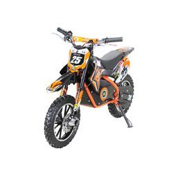 Kinder-Crossbike Gepard, Elektro-Kindermotorrad, 500 Watt, bis 25 km/h, verstärkte Gabel, ab 5 J. (Orange)