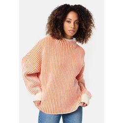 PM SELECTED Damen Warmer Strickpullover mit Streifen in Einheitsgröße PM65