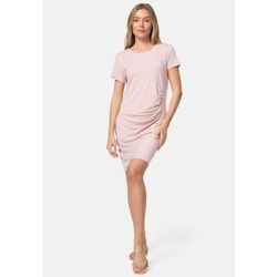 PM SELECTED Damen Modisches Longshirt Shirtkleid mit seitlicher Raffung in Einheitsgröße PM41