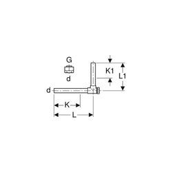 Geberit Metallrohr-Passwinkel 90° absperrbar, mit Anschlussverschraubung für Eurokonus Außendurchmesser 15mm 611603223