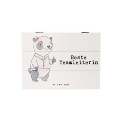 Mr. & Mrs. Panda Dekokiste Panda Beste Teamleiterin - Weiß - Geschenk, Geschenkidee, Ruhestand, (1 St), weiß