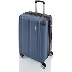 travelite Reisekoffer City Trolley 68 cm erweiterbar 4 Rollen 78 l - Blau