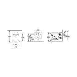 Villeroy & Boch Combi-Pack Architectura 370x530x316mm rechteckig wandhängend Abgang waagerecht Direct-Flush, Weiß Alpin 5685HR01