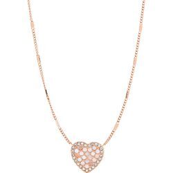 FOSSIL Damen Kette mit Anhänger "Vintage Glitz JF03164791", Edelstahl, roségold