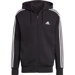 adidas Sweatjacke, Kapuze, Logo-Print, für Herren, schwarz, L