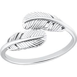 s.Oliver Damen Ring "Feder 2032585" 925er Silber, silber, 56