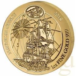 1 Unze Goldmünze Ruanda Nautical Serie - HMS Endeavour 2018