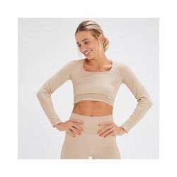 MP x Tatiana Nahtloses Croptop mit langen Ärmeln – Creme - XS