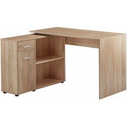 Finebuy - Design Eckschreibtisch mit Regal 120 x 75,5 x 106,5 cm, Moderner Büro-Schreibtisch, Computer-Tisch Arbeitszimmer, Winkelschreibtisch Home