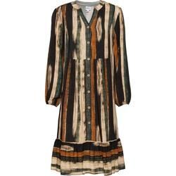 Viskose-Kleid, Muster sand, 44