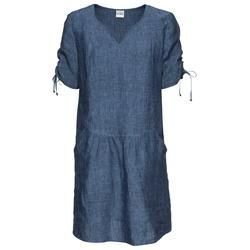 Leinen-Bluse, Melange blau, 38