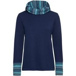 Baumwoll-Pullover, Jacquard blau, 52/54