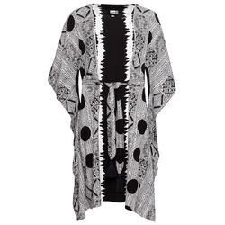 Viskose-Kaftan, Druck schwarz, 40/42