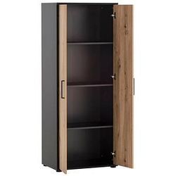 MÖBELPARTNER Aktenschrank Aino, 701866 schwarz 3 Fachböden 65,1 x 41,0 x 163,6 cm