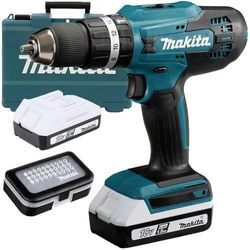 Makita HP488D011 Akku-Schlagbohrschrauber 18 V 1.5 Ah Li-Ion inkl. 2. Akku, inkl. Ladegerät, inkl. Koffer, mit Zubehör