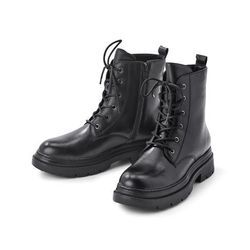 Leder-Boots - Schwarz - Gr.: 38