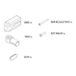 Kermi EBPE020 Set Wandaufn./Stabi Farbe: silber hochglanz 2539094