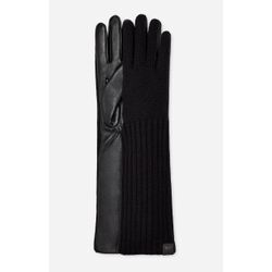 UGG® Handschuhe aus Leder und Strick für Damen in Black, Größe S