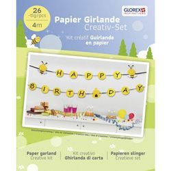 Glorex Papier Girlande Biene 4 m Bastelmaterial