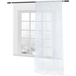 Gardinen transparent mit Kräuselband Stores Voile (1 Stück) weiß 140x245 cm - Woltu