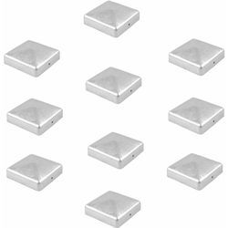 10x Pfostenkappe verzinkt 91 mm Pyramide Abdeckkappe für Pfosten 9 x 9 cm