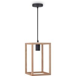 Paco Home - Pendellampe Deko Wohnzimmer Hängeleuchte Esszimmer Lampe Schlafzimmer Holz E27 Holz, Pendelleuchte - Typ 4