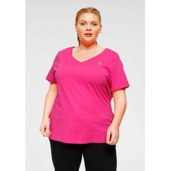 3er Pack T-Shirts, schwarz-pink, Gr.56/58