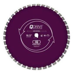 iQ Powertools 420mm Q-Drive segmentierte Diamantscheibe mit geräuscharmem Kern für harte Natursteine, lila