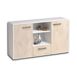 Sideboard Desideria | Korpus Weiß | Zeder mit Griffen (136x79x35cm)