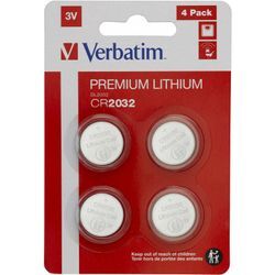 Verbatim - Batterie Lithium CR2032 3 v (4) (49533)