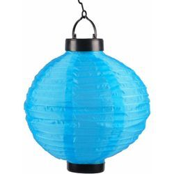 Solar-Lampion Ø25cm led Papierlaterne Lampenschirm Lampions Laterne Garten Party - blau