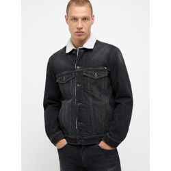 Mustang Jeansjacke Herren Baumwolle, schwarz